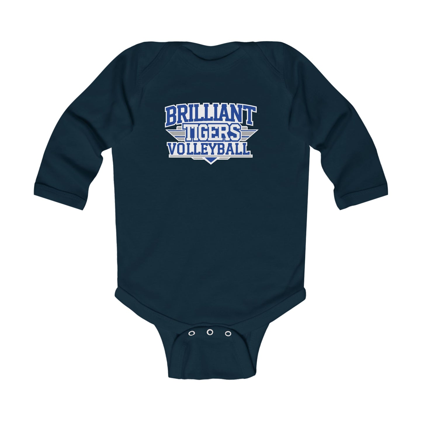 Long Sleeve Baby Bodysuit \ Brilliant Tigers Volleyball \ BTV2