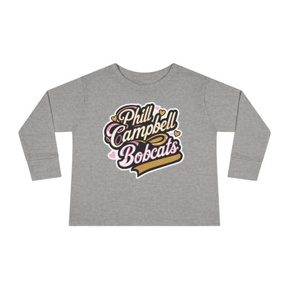 Toddler Long Sleeve Tee \ Phill Campbell Bobcats \ PCBG1