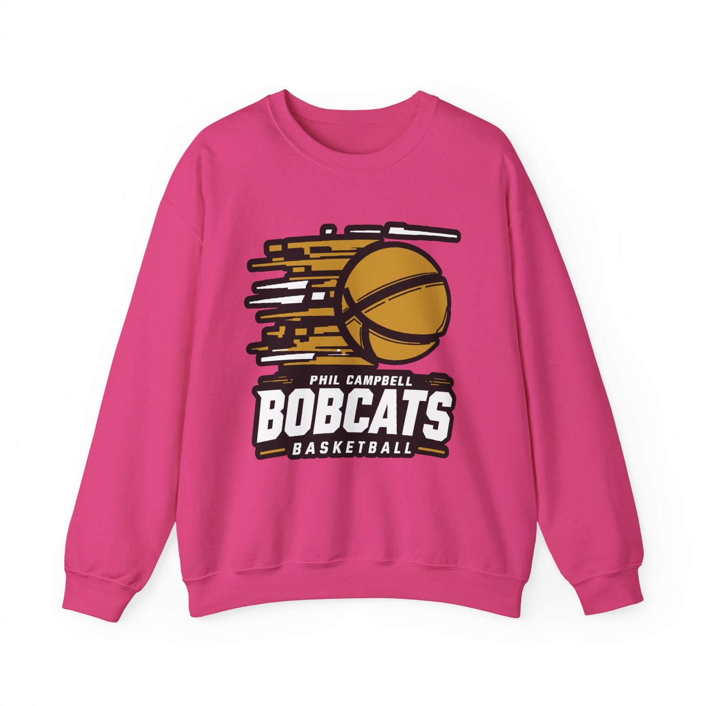 Adult Crewneck Sweatshirt \ Phil Campbell Bobcats Basketball \ PCBBK2