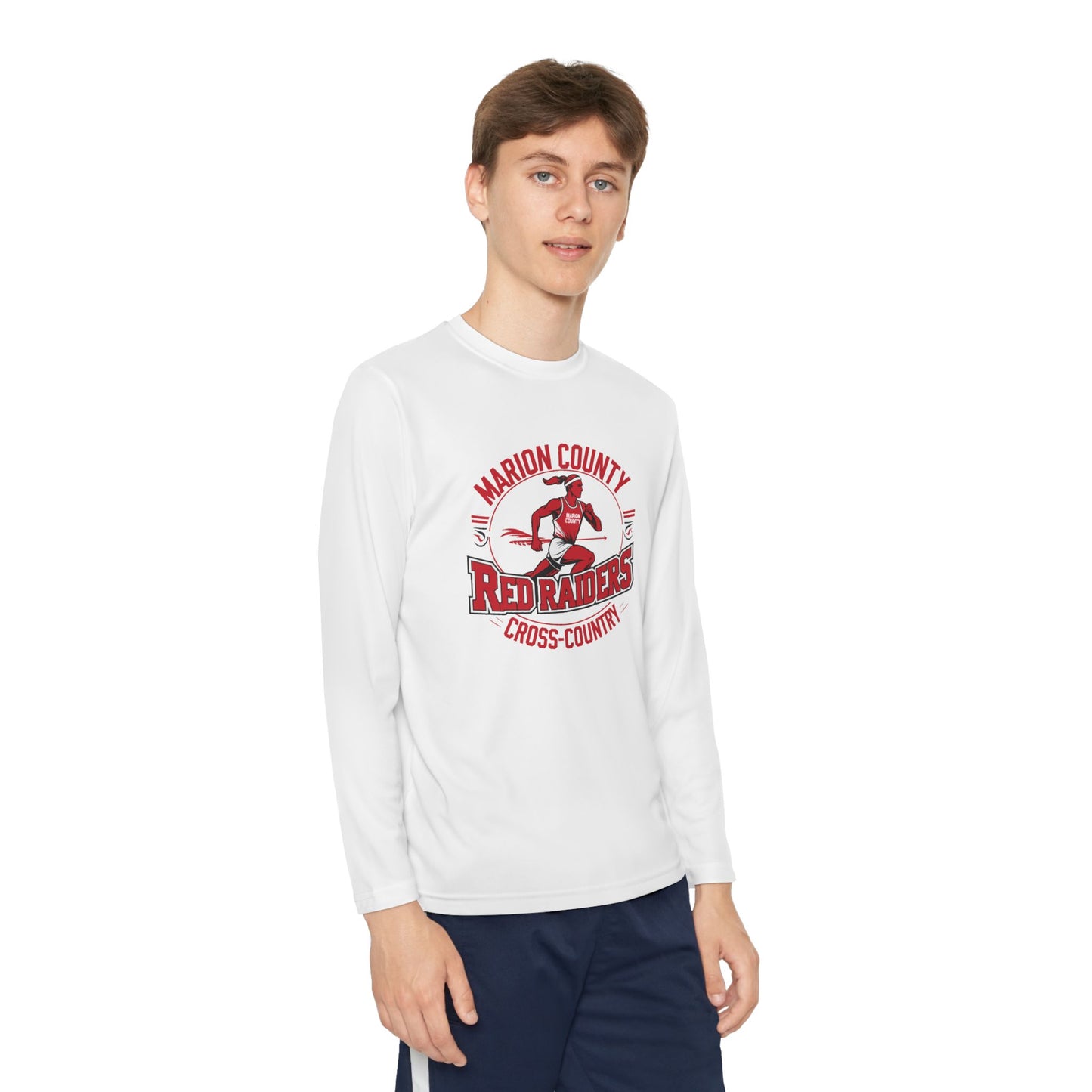Youth Long Sleeve Tee \ Marion County Red Raiders Cross-Country \ MCCC2