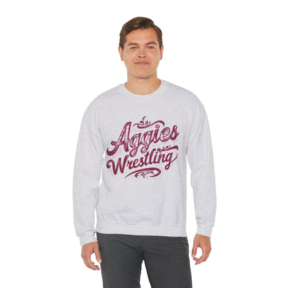 Adult Crewneck Sweatshirt \ Hamilton Aggies Wrestling \ HAWG2
