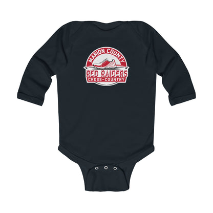 Long Sleeve Baby Bodysuit \ Marion County Red Raiders Cross-Country \ MCCC1