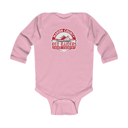 Long Sleeve Baby Bodysuit \ Marion County Red Raiders Cross-Country \ MCCC1