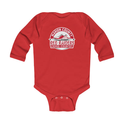 Long Sleeve Baby Bodysuit \ Marion County Red Raiders Cross-Country \ MCCC1