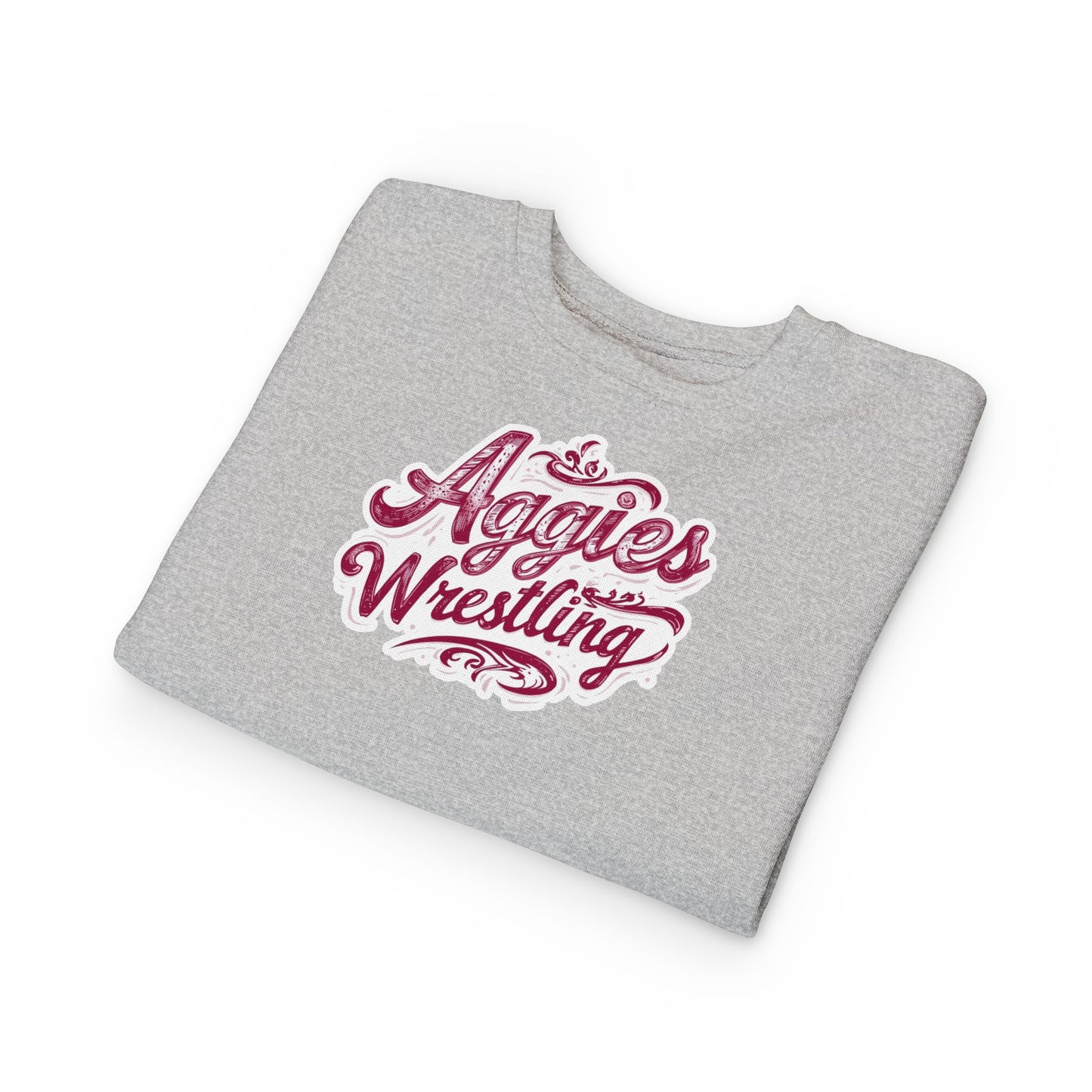 Toddler Crewneck Sweatshirt \ Hamilton Aggies Wrestling \ HAWG2