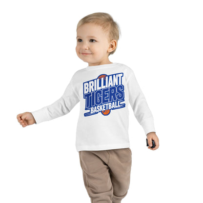 Toddler Long Sleeve Tee \ Brilliant Tigers Basketball \ BTBK1