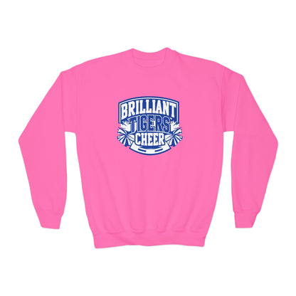 Youth Crewneck Sweatshirt \ Brilliant Tigers Cheer \ BTC1