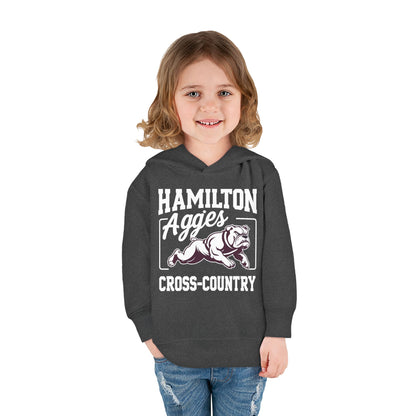 Toddler Hoodie Sweatshirt \ Hamilton Aggies Cross-Country \ HCC2