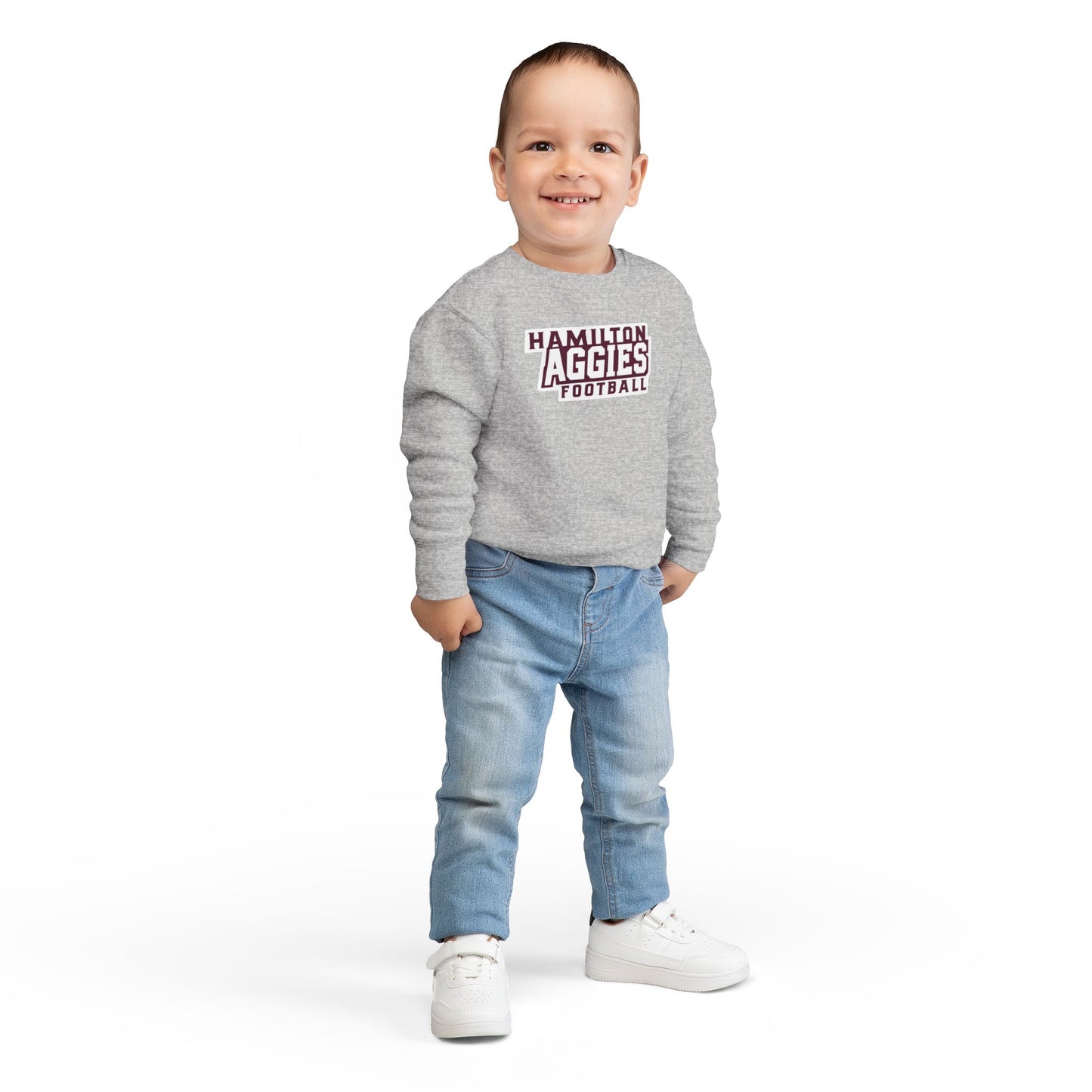 Toddler Crewneck Sweatshirt \ Hamilton Aggies Football \ HAF1