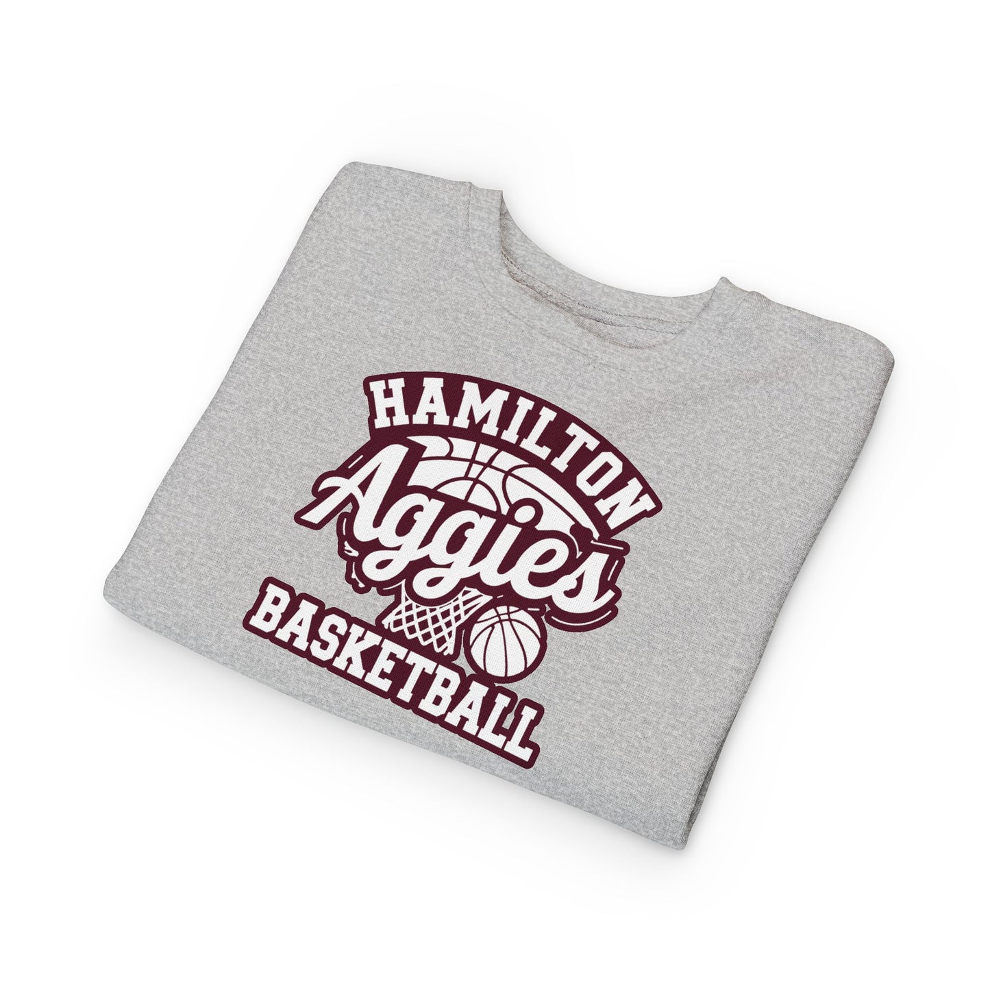 Toddler Crewneck Sweatshirt \ Hamilton Aggies Basketball \ HABBG1