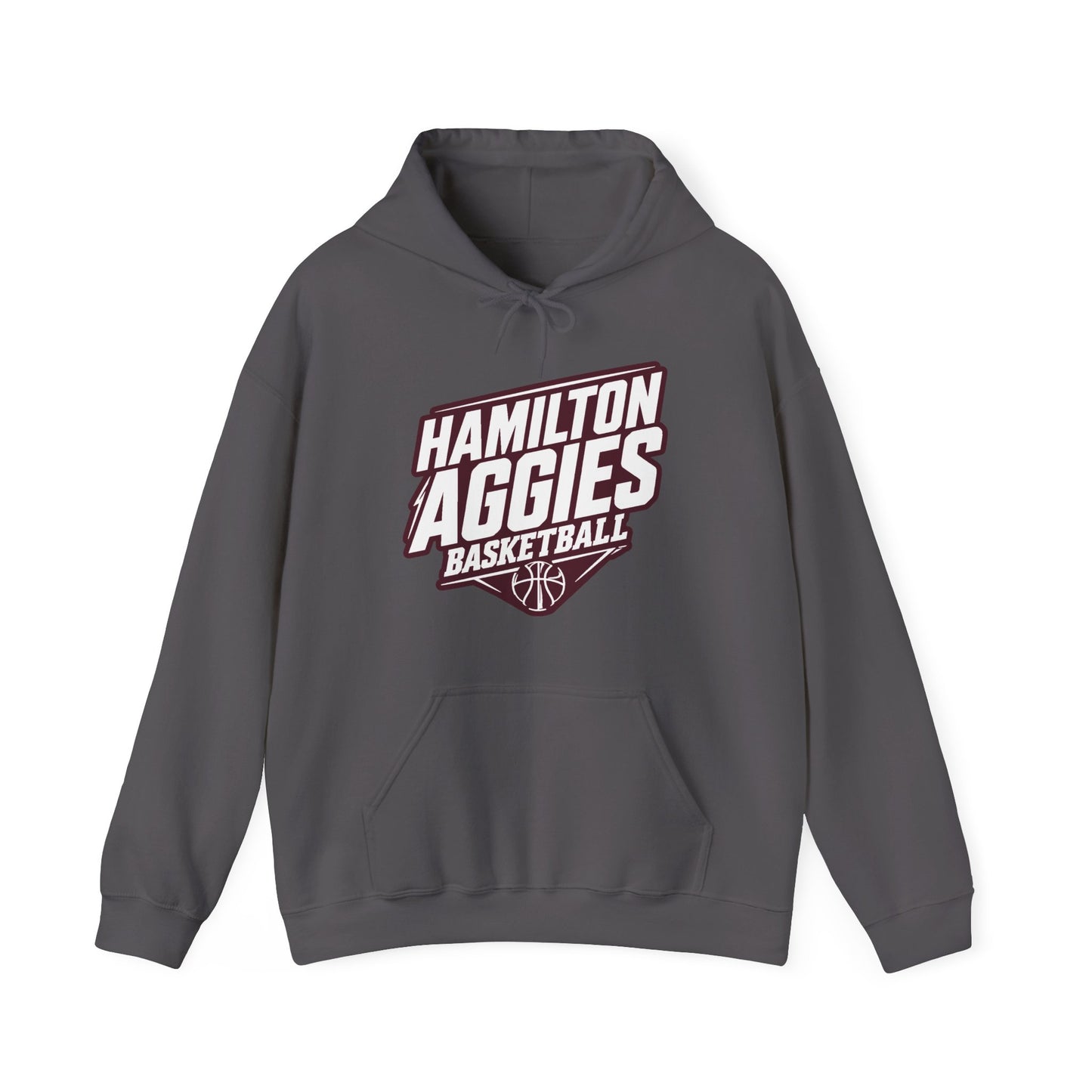 Adult Hoodie Sweatshirt \ Hamilton Aggies Basketball \ HABB2