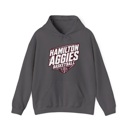 Adult Hoodie Sweatshirt \ Hamilton Aggies Basketball \ HABB2
