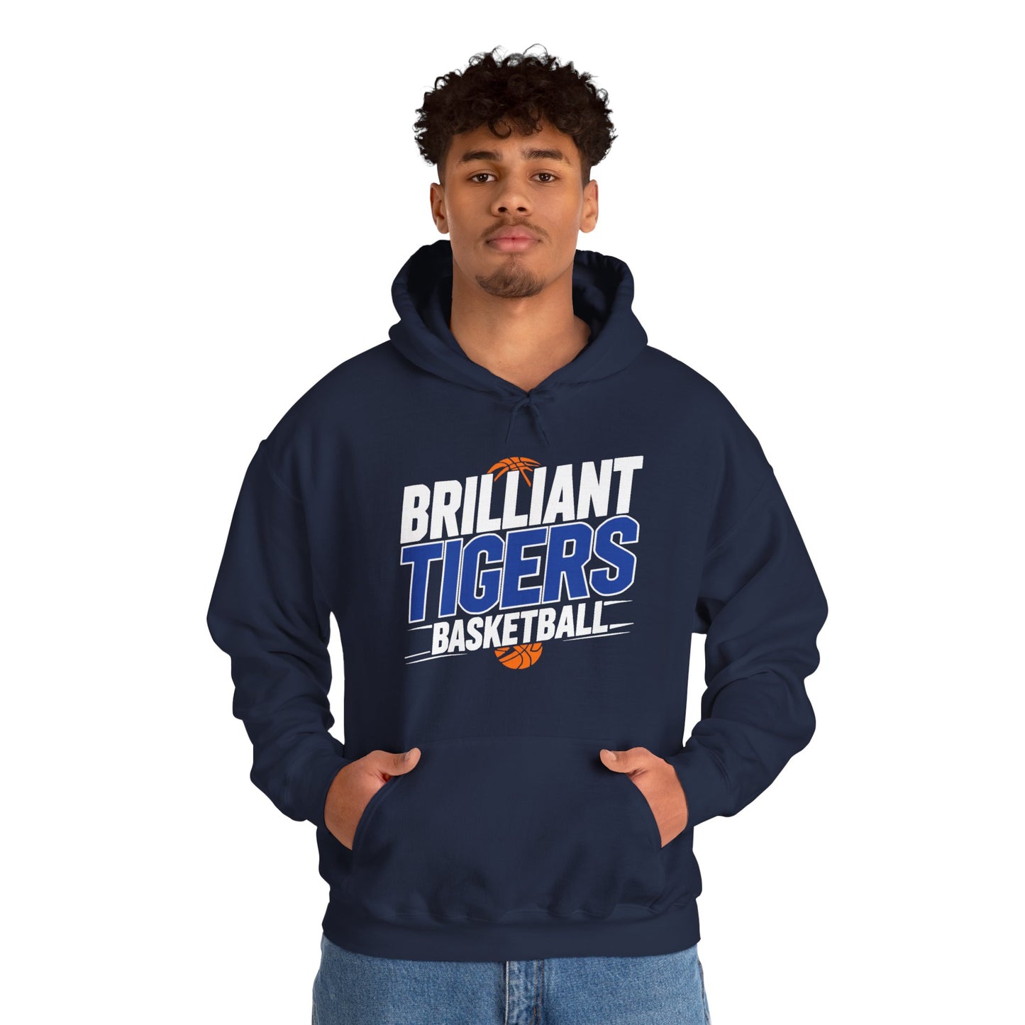 Adult Hoodie Sweatshirt \ Brilliant Tigers Basketball \ BTBK1