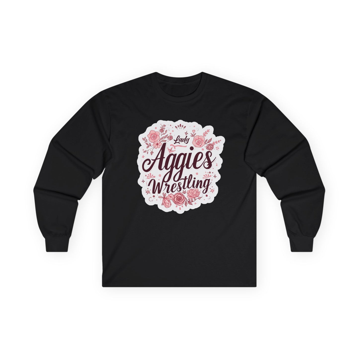 Adult Long Sleeve Tee \ Hamilton Aggies Wrestling \ HAWG1