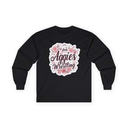 Adult Long Sleeve Tee \ Hamilton Aggies Wrestling \ HAWG1
