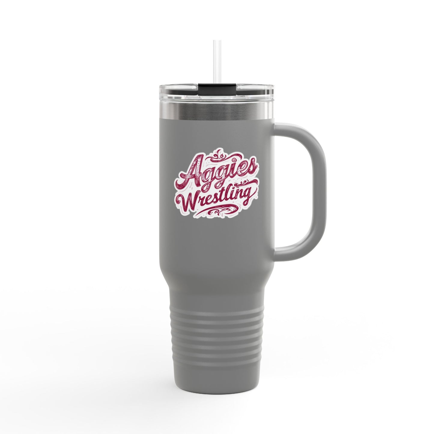 40oz Insulated Tumbler \ Hamilton Aggies Wrestling \ HAWG2