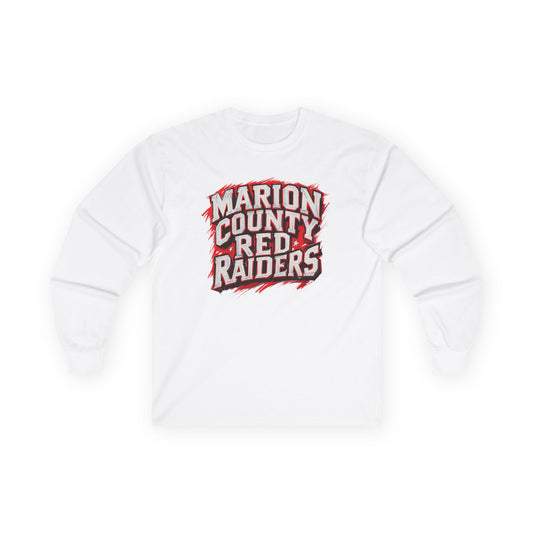 Adult Long Sleeve Tee \ Marion County Red Raiders \ MC1