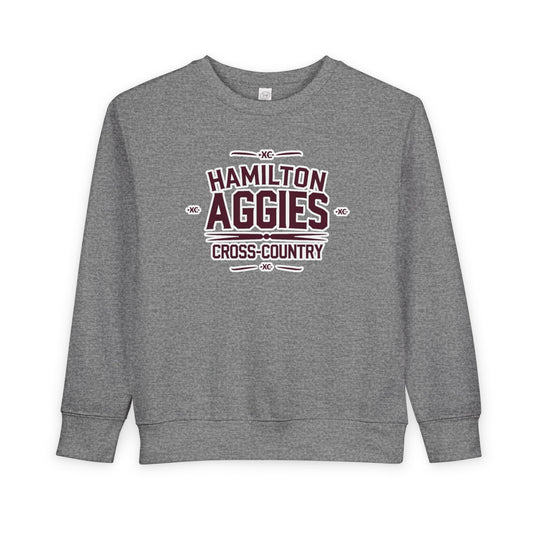 Toddler Crewneck Sweatshirt \ Hamilton Aggies Cross-Country \ HCC1