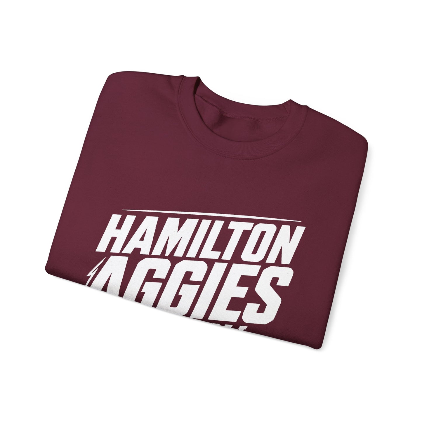 Adult Crewneck Sweatshirt \ Hamilton Aggies Basketball \ HABK2