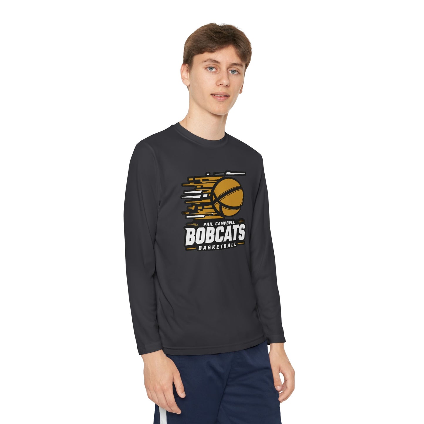 Youth Long Sleeve Tee \ Phil Campbell Bobcats Basketball \ PCBBK2