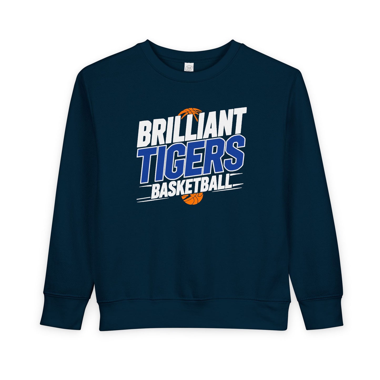 Toddler Crewneck Sweatshirt \ Brilliant Tigers Basketball \ BTBK1