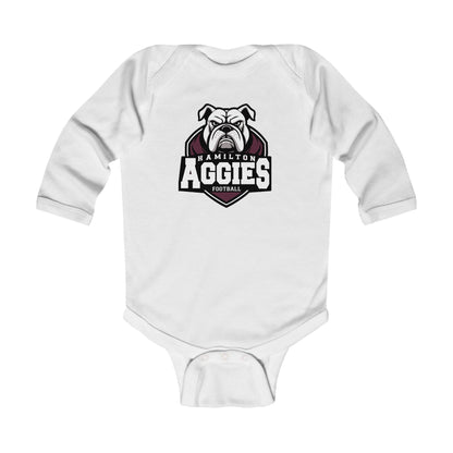 Long Sleeve Baby Bodysuit \ Hamilton Aggies Football \ HAF2