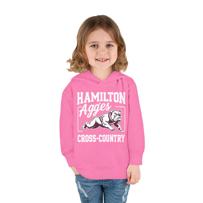Toddler Hoodie Sweatshirt \ Hamilton Aggies Cross-Country \ HCC2