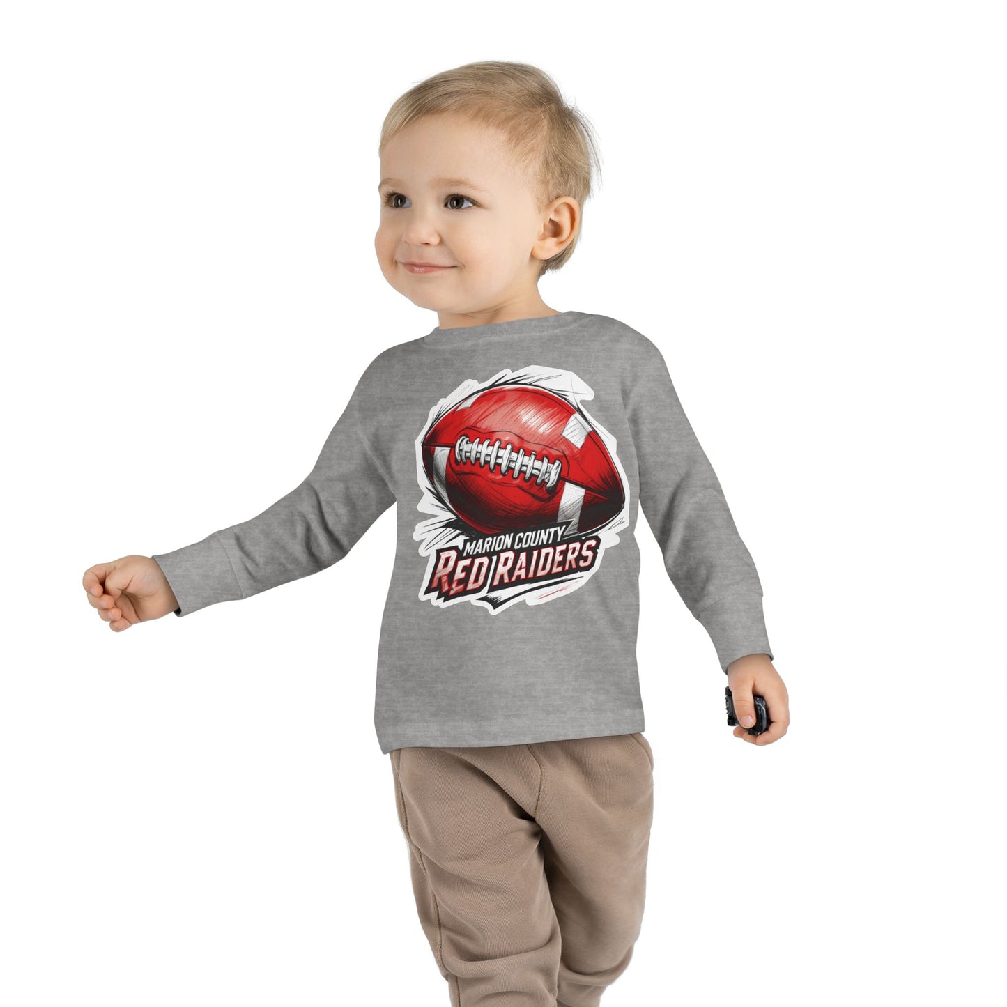 Toddler Long Sleeve Tee \ Marion County Red Raiders Football \ MCF1