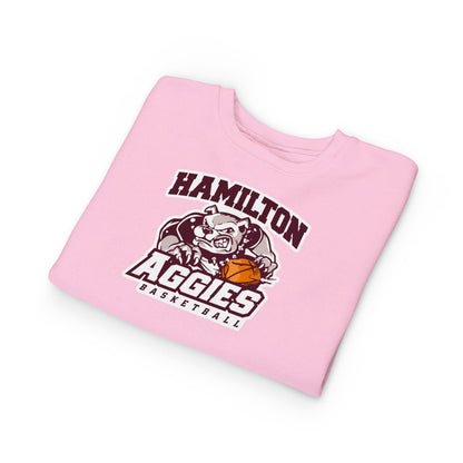 Toddler Crewneck Sweatshirt \ Hamilton Aggies Basketball \ HABB1