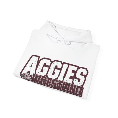 Adult Hoodie Sweatshirt \ Hamilton Aggies Wrestling \ HAW3
