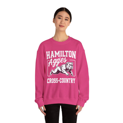 Adult Crewneck Sweatshirt \ Hamilton Aggies Cross-Country \ HCC2