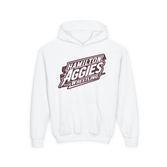 Youth Hoodie Sweatshirt \ Hamilton Aggies Wrestling \ HAW1