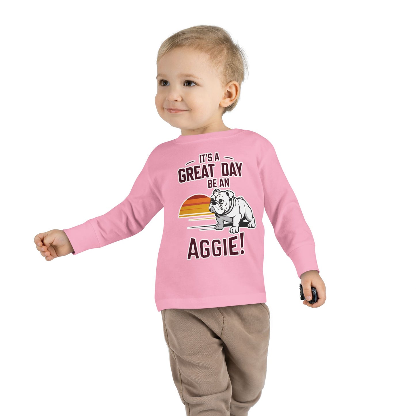 Toddler Long Sleeve Tee \ It's a Great Day to be an Aggie! \ GDA3