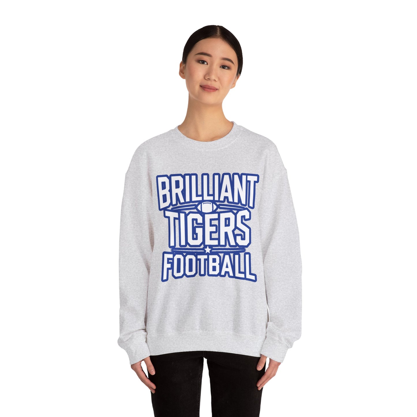 Adult Crewneck Sweatshirt \ Brilliant Tigers Football \ BTF1