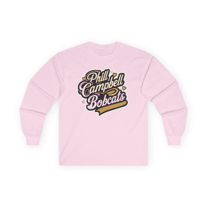 Adult Long Sleeve Tee \ Phill Campbell Bobcats \ PCBG1