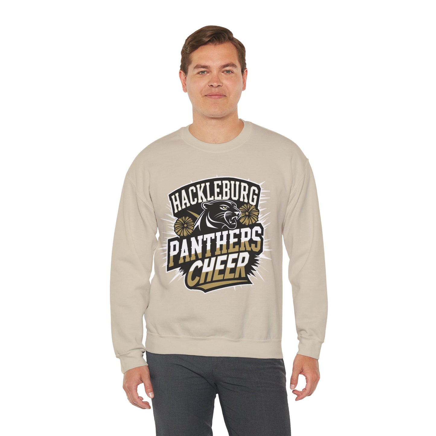 Adult Crewneck Sweatshirt \ Hackleburg Panthers Cheer \ HPC1