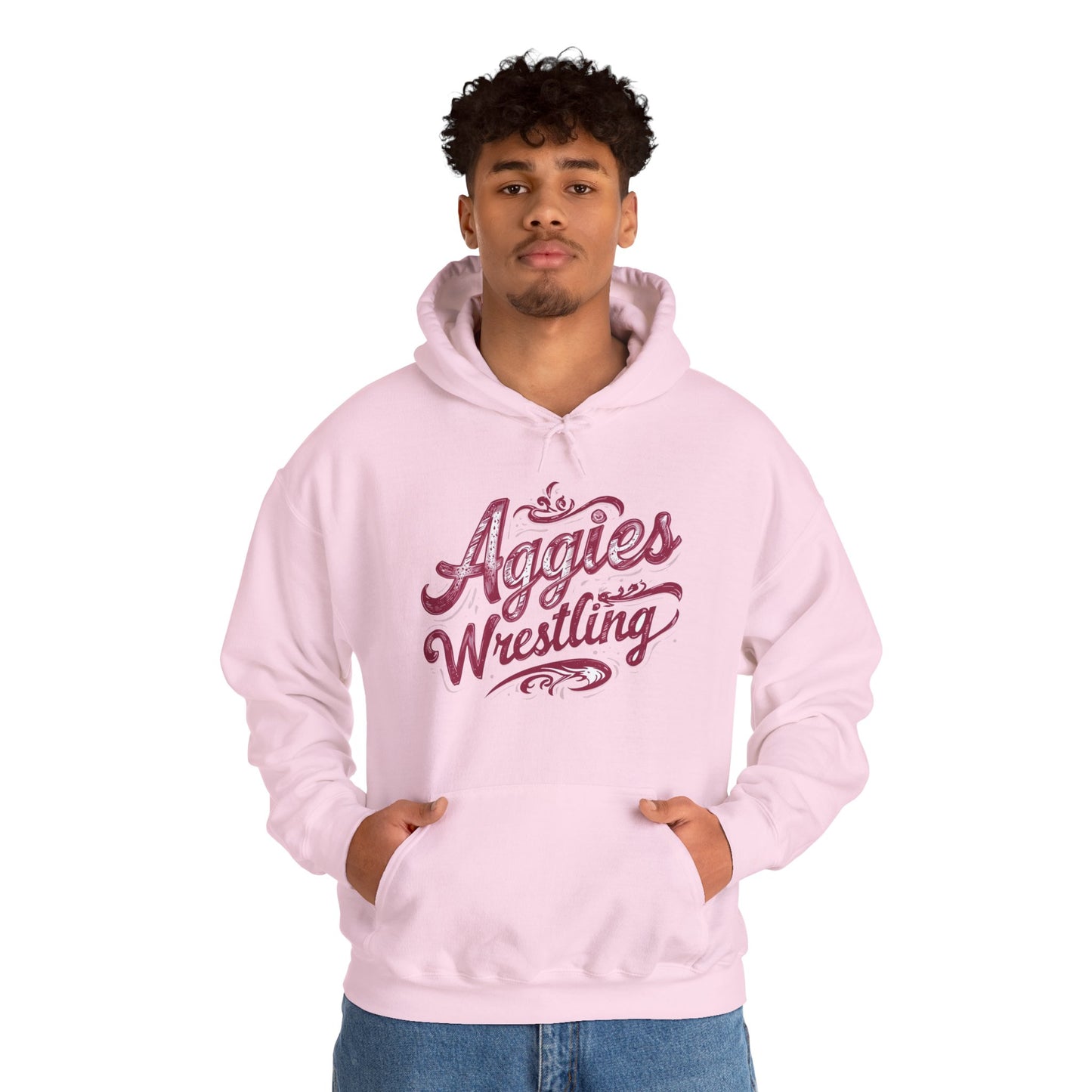 Adult Hoodie Sweatshirt \ Hamilton Aggies Wrestling \ HAWG2