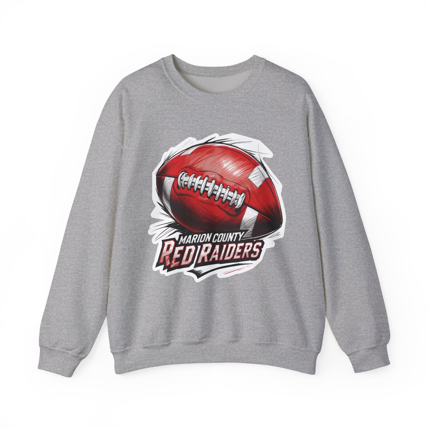 Adult Crewneck Sweatshirt \ Marion County Red Raiders Football \ MCF1