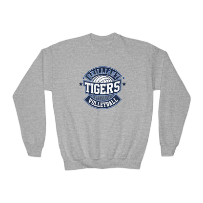 Youth Crewneck Sweatshirt \ Brilliant Tigers Volleyball \ BTV1