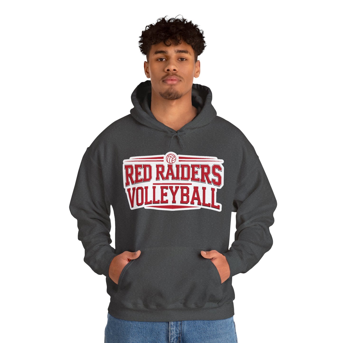 Adult Hoodie Sweatshirt \ Marion County Red Raiders Volleyball \ MCV2