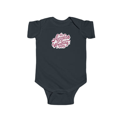 Short Sleeve Baby Bodysuit \ Hamilton Aggies Wrestling \ HAWG2
