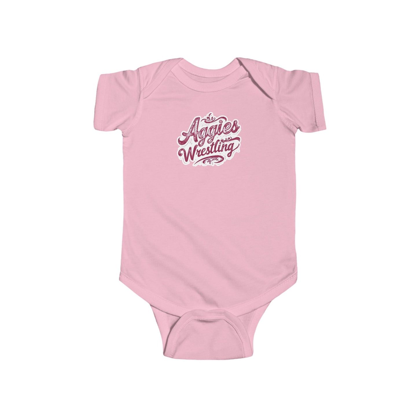 Short Sleeve Baby Bodysuit \ Hamilton Aggies Wrestling \ HAWG2