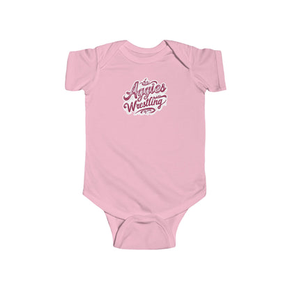Short Sleeve Baby Bodysuit \ Hamilton Aggies Wrestling \ HAWG2