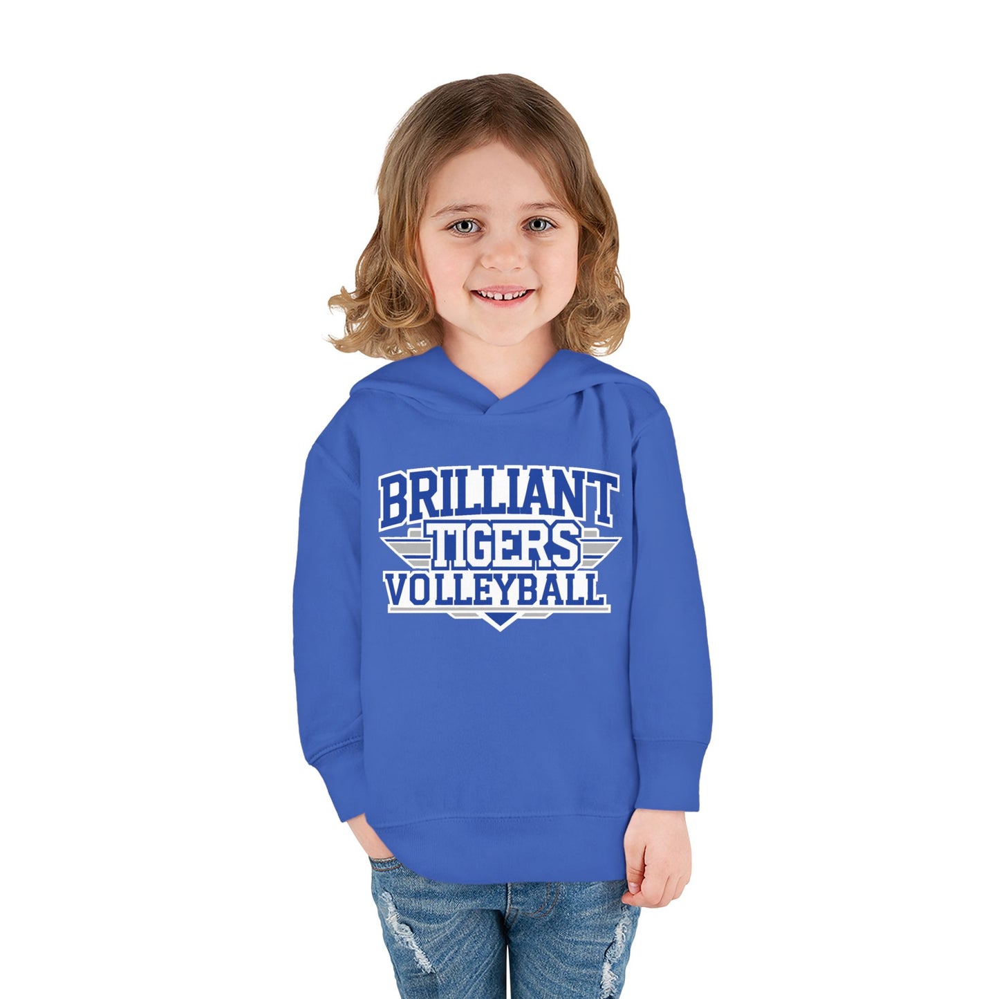 Toddler Hoodie Sweatshirt \ Brilliant Tigers Volleyball \ BTV2