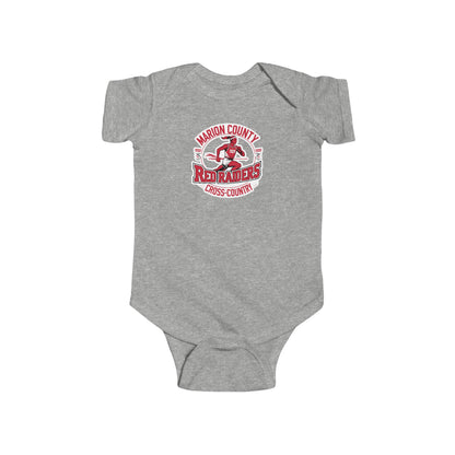 Short Sleeve Baby Bodysuit \ Marion County Red Raiders Cross-Country \ MCCC2