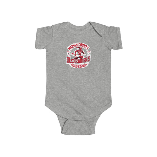Short Sleeve Baby Bodysuit \ Marion County Red Raiders Cross-Country \ MCCC2