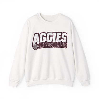 Adult Crewneck Sweatshirt \ Hamilton Aggies Wrestling \ HAW3