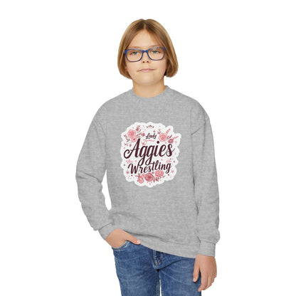 Youth Crewneck Sweatshirt \ Hamilton Aggies Wrestling \ HAWG1
