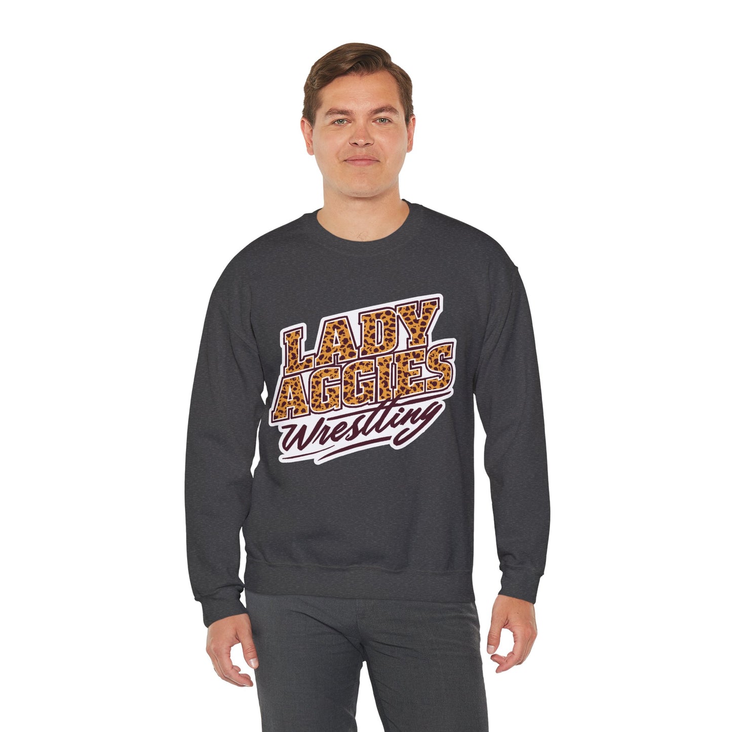 Adult Crewneck Sweatshirt \ Hamilton Aggies Wrestling \ HAWG3