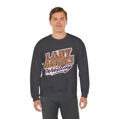 Adult Crewneck Sweatshirt \ Hamilton Aggies Wrestling \ HAWG3